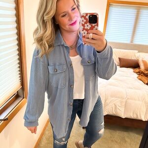 SO - FB Lookslike - Sky Blue Shacket - Size XXL for oversized fit